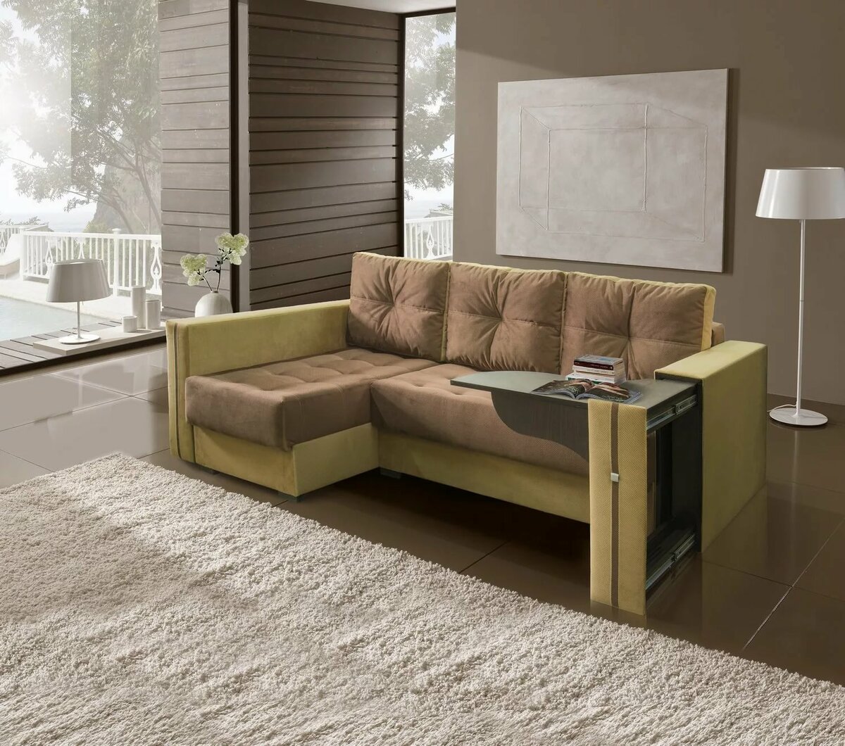 meja sofa sudut