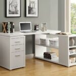 table d'ordinateur d'angle blanc