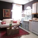 cuisine 12 m avec canapé et moquette