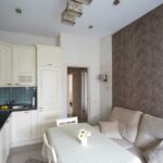 cuisine 12 m avec canapé beige