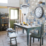 mur près de la table dans la photo de décoration de cuisine