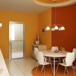 mur près de la table dans les options de photo de cuisine