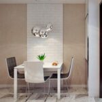 mur près de la table dans les vues de la cuisine