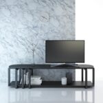 meuble tv noir avec pieds