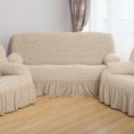 housse euro pour canapé beige clair