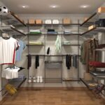 armoire avec étagères en fer