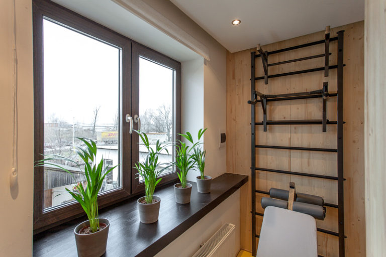 salle de sport sur le balcon