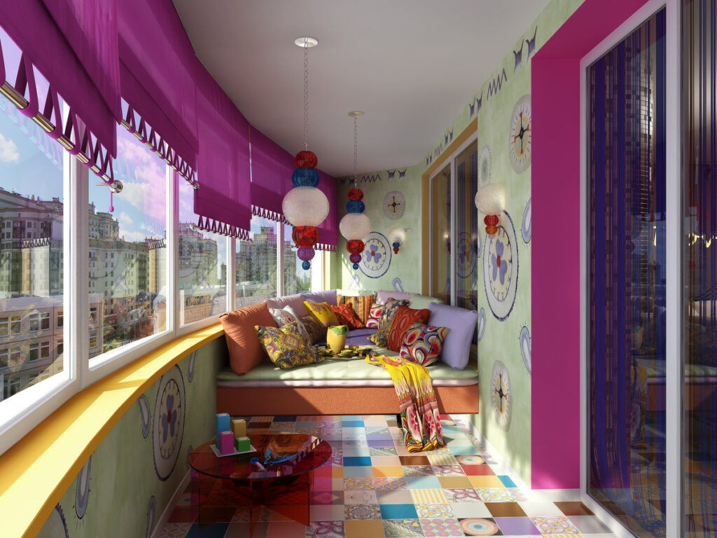 salle de jeux sur le balcon