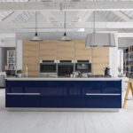 façade de cuisine bleu