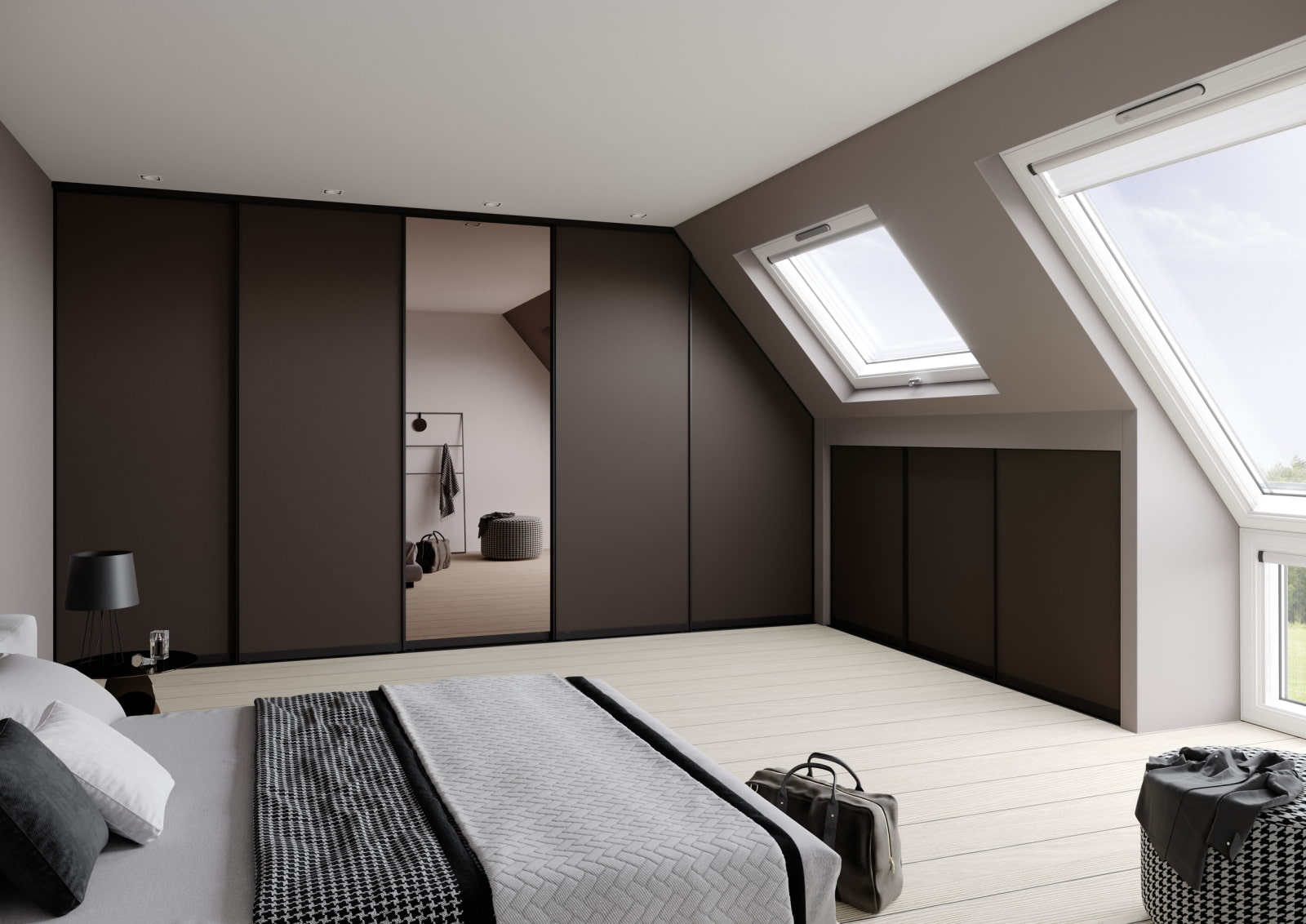 Einbauschrank im Schlafzimmer