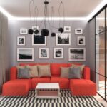 intérieur de canapé rouge