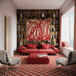 canapé rouge design