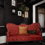 canapé rouge sur mesure