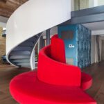 canapé rouge rond