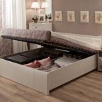 bed with lifting mechanism interior photo