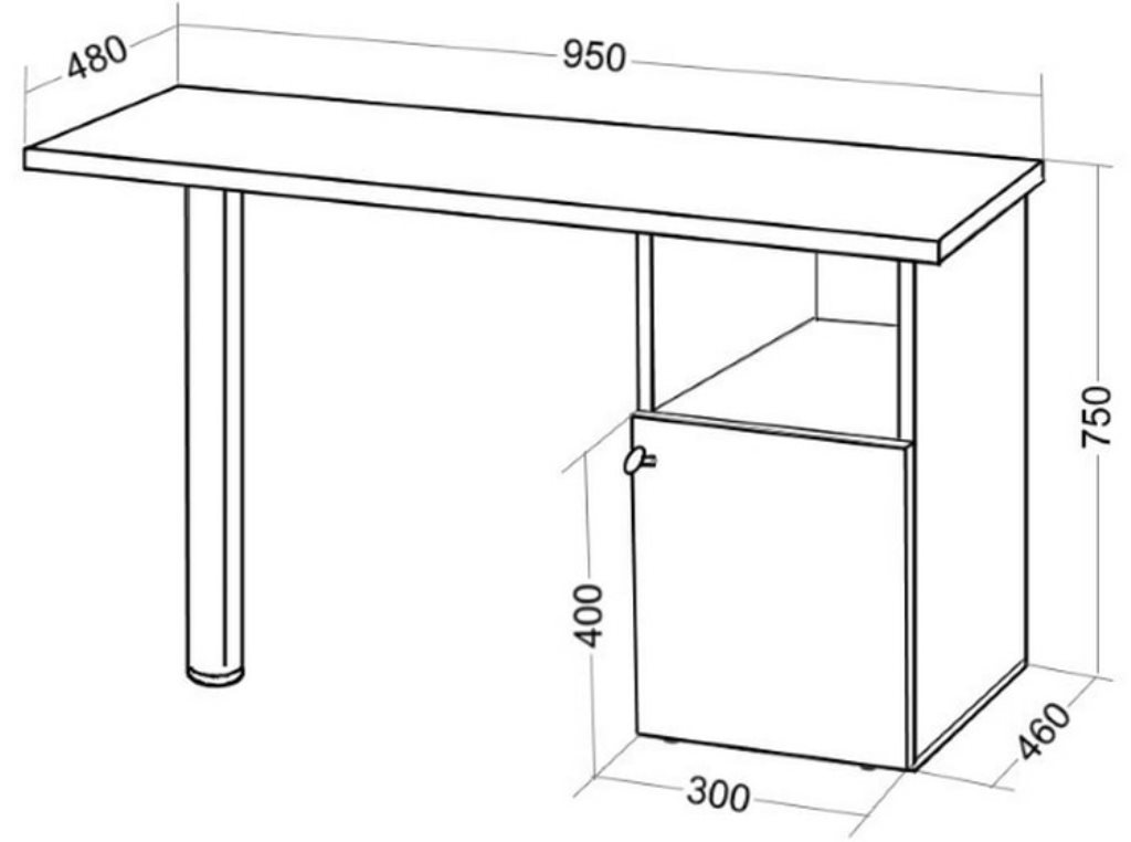 dessin de table de manucure