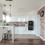 ensemble de meubles dans la conception de photo de cuisine