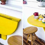 table de balcon jaune