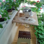 table sur le transformateur du balcon
