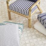 coussin de chaise rayé