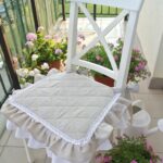 coussin de chaise à volants