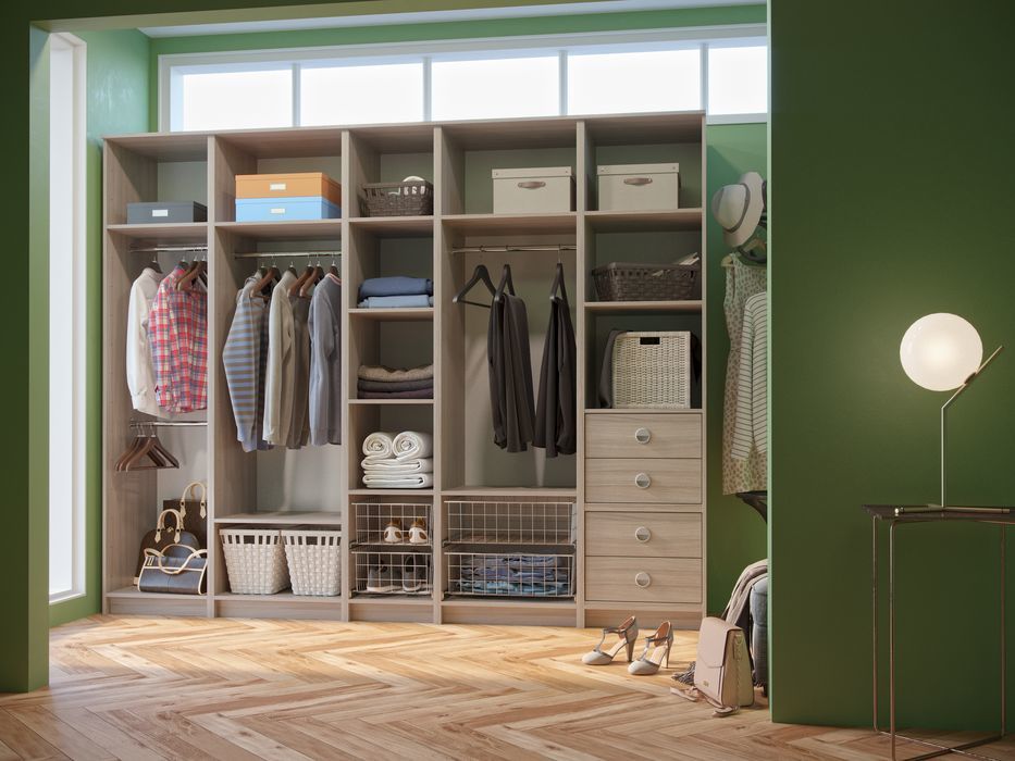 projet de dressing avec étagères