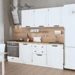 set de cuisine blanc avec four gris