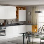 set de cuisine blanc avec jaune