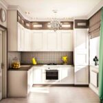 set de cuisine blanc avec marron