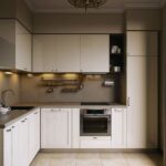 set de cuisine d'angle blanc