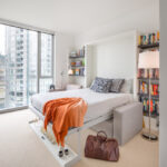 disposition des meubles dans une photo de décor d'appartement d'une pièce