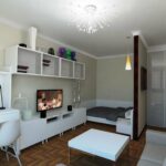 agencement de meubles dans un appartement d'une pièce idées de conception