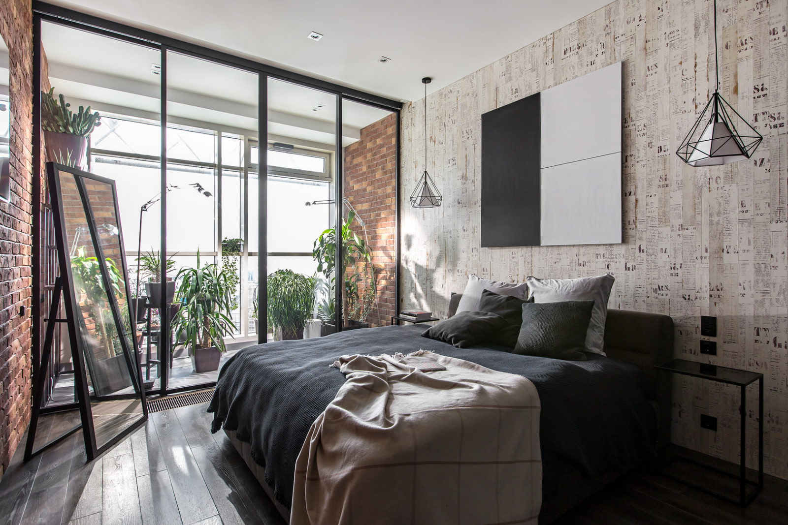 agencement des meubles dans les idées de design de la chambre