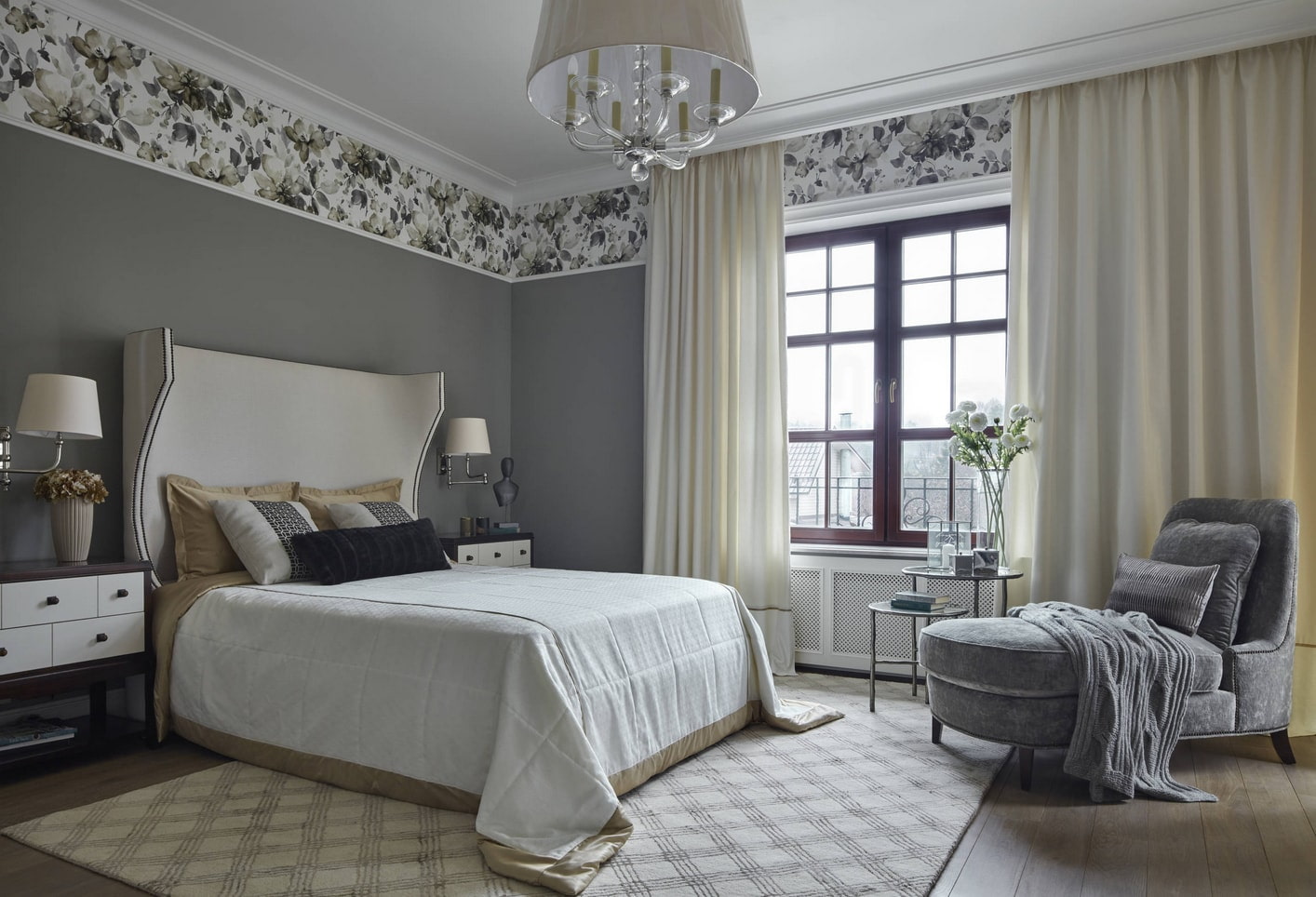 disposition des meubles dans les options de photo de la chambre