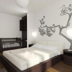 disposition des meubles dans la chambre, décoration photo