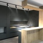 cozinha cinza vazia