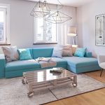 canapé bleu turquoise