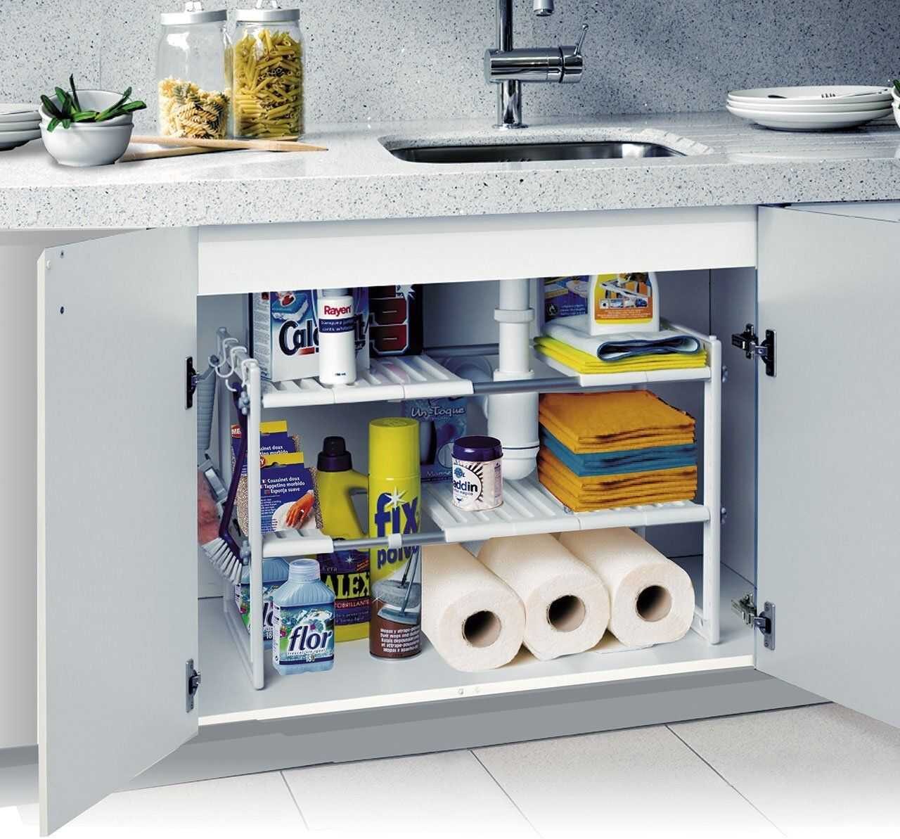 systèmes de rangement dans la cuisine