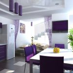 couleurs à l'intérieur cuisine violette