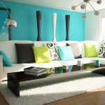 couleurs dans les murs intérieurs turquoise
