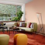 couleurs dans le sol orange intérieur