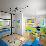 couleurs à l'intérieur vert avec du bleu