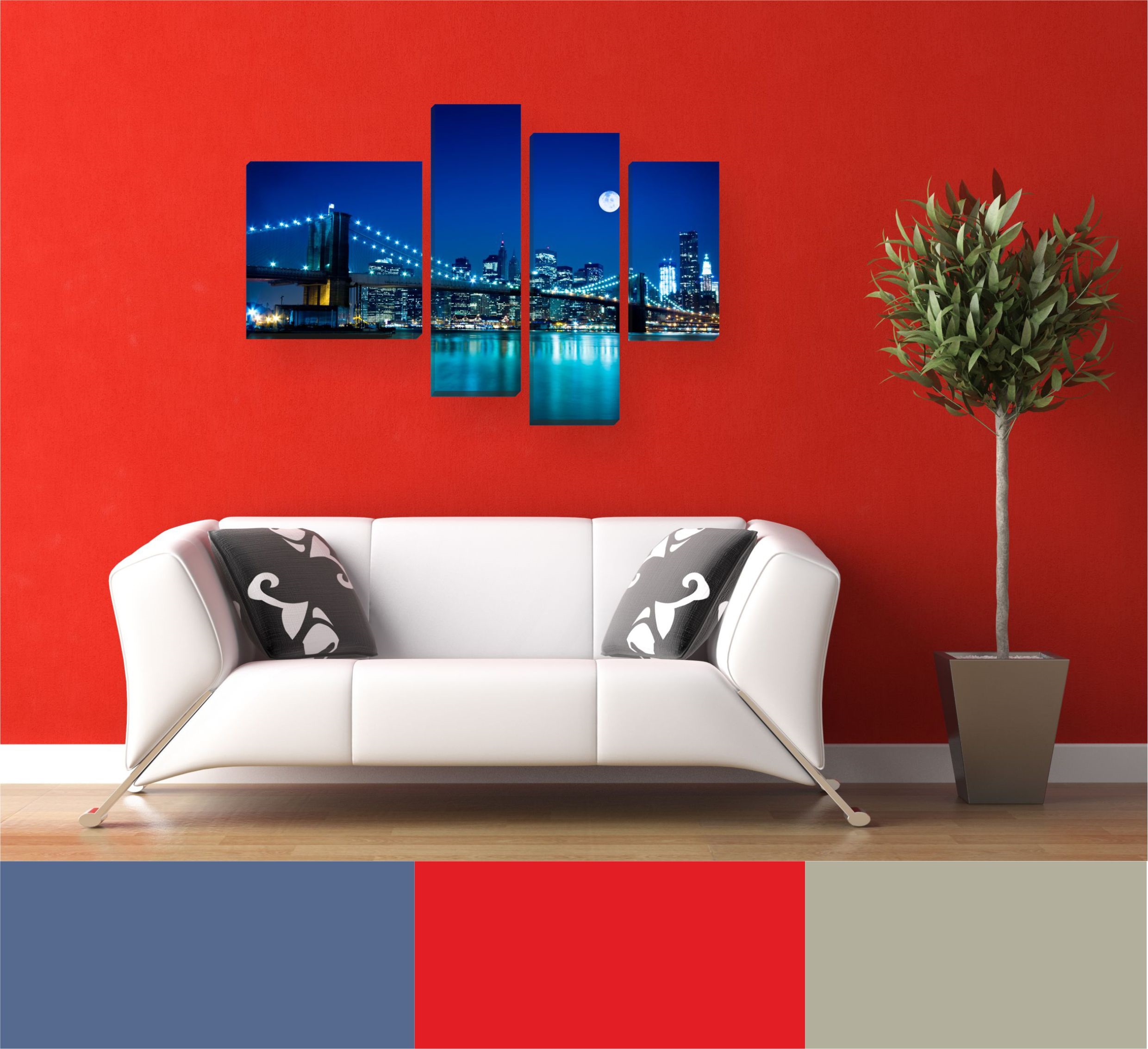 couleur rouge à l'intérieur