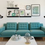 couleurs à l'intérieur canapé turquoise