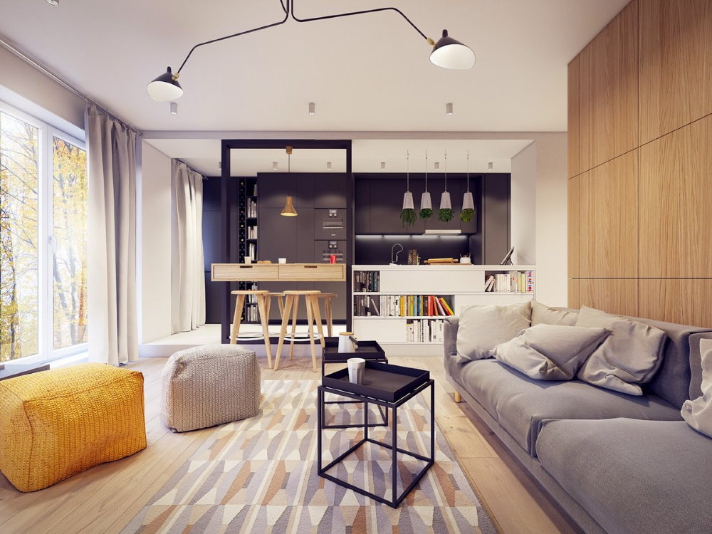agencement d'un studio moderne