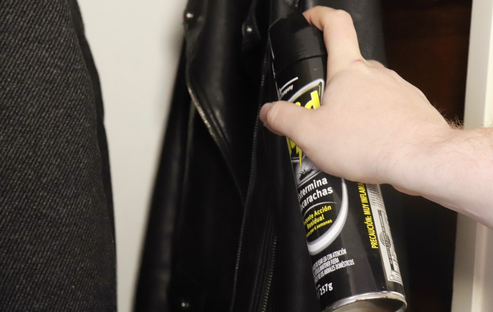 spray para jaqueta de couro