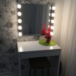 toeletta con illuminazione laterale