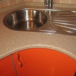 meuble lavabo orange