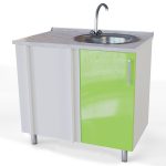 armoire verte pour évier
