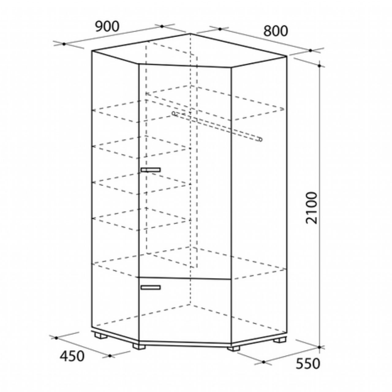 schéma de meuble d'angle